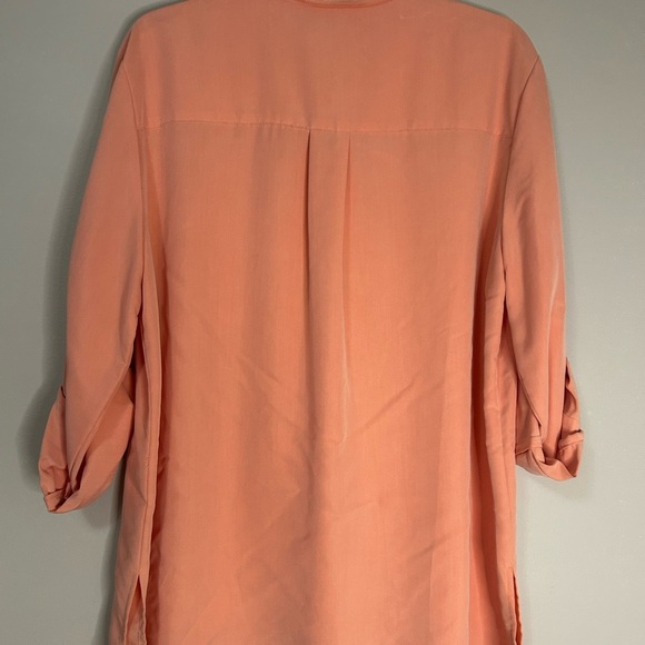 Notations Orange Button-Up Blouse, Size L - Picture 4 of 5